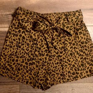 Tie front shorts